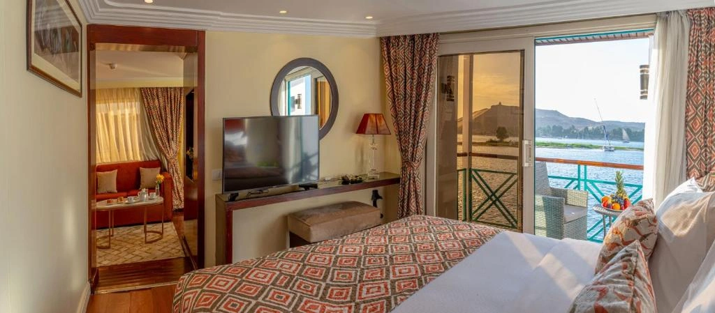 Cabin aboard the Sonesta Moon Goddess Nile Cruise Ship Nile cruise